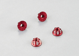 Aluminum wheel nuts (red) 4pcs.