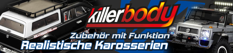 Killerbody RC, Zubehör mit Funktion, Realistische Karosserien