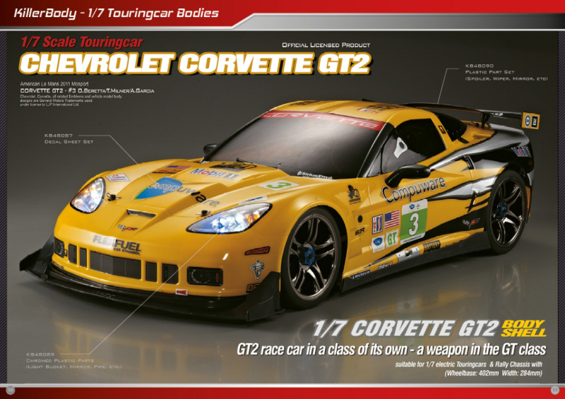 1/7 Chevrolet Corvette GT2 Bodies