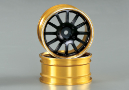 Mitsubishi Lancer Evo X CNC Alloy Rims (black / gold)