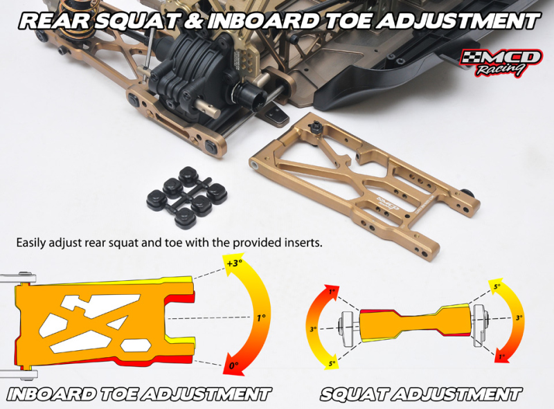 MCD RR5 Rear Squat and Inboard Toe Adjustment