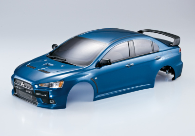 Mitsubishi Lancer Evo X (1/10), metallic blue body, RTU all-in