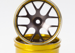 Corvette GT2 CNC Alloy Rims (grey / gold)