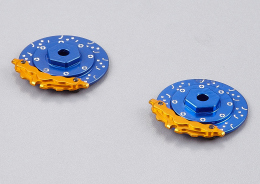 Brake discs with Caliper „blue / gold“