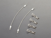 Body clips with safety wire (Metal) / 100mm