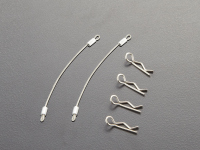 Body clips with safety wire (Metal) / 80mm