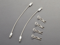 Body clips with safety wire (Metal) / 120mm
