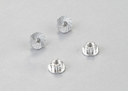 Aluminum wheel nuts (silver) 4pcs.