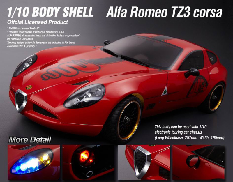 Carrozzeria per 1/10 Alfa Romeo TZ3 corsa