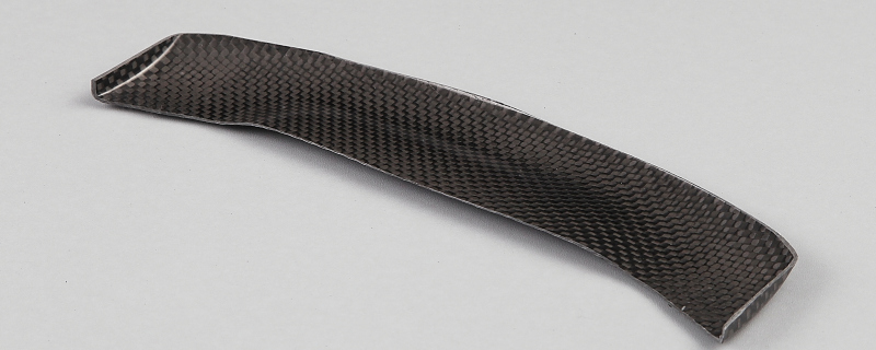 Carbon fiber wing made ​of black carbon (without mounting)