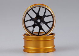 Corvette GT2 CNC Alloy Rims (black / gold)