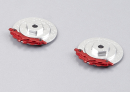 Brake discs with Caliper „silver / red“