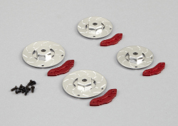 Brake discs with Caliper „silver / red“